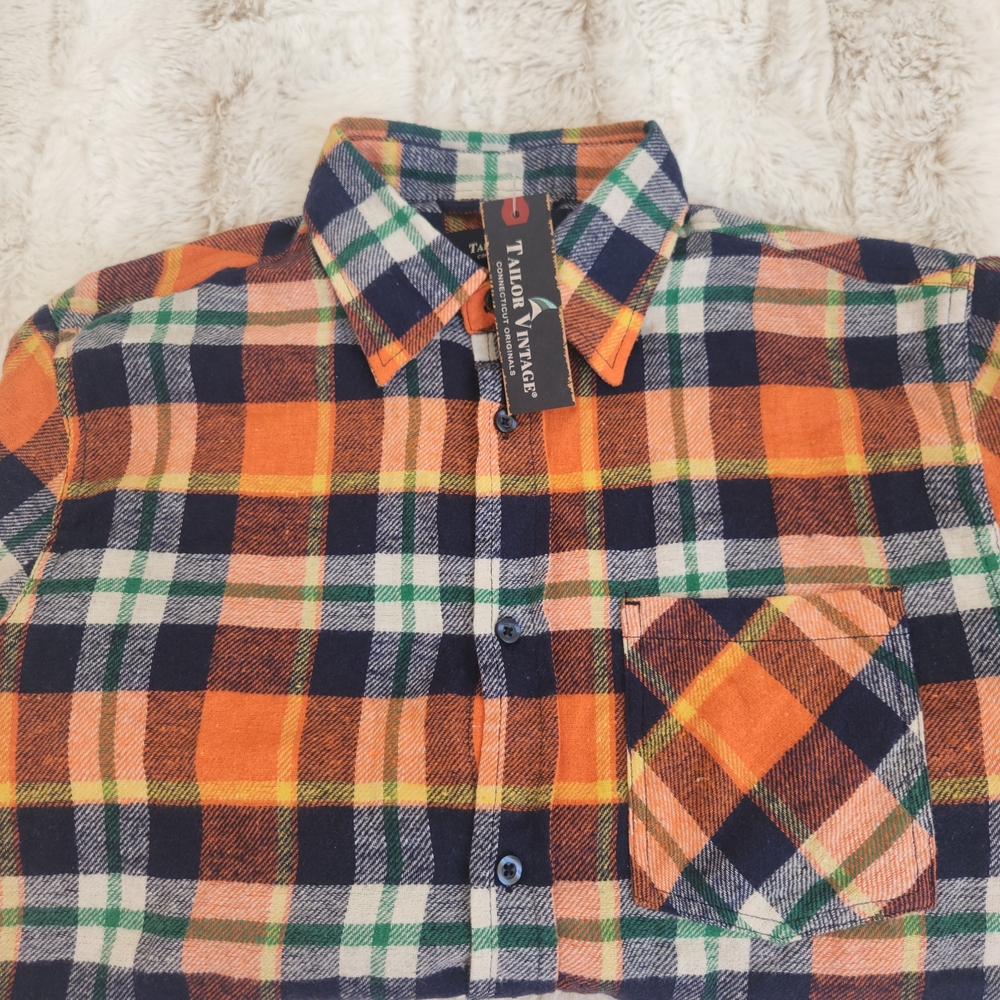 Tailor Vintage Multicolor Plaid Button Down Shirt - Picture 4 of 12